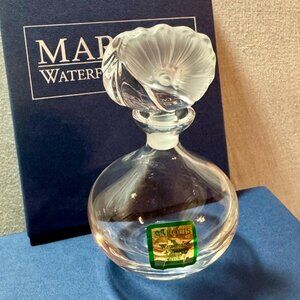 NIB - Waterford Crystal Floral Perfume Bottle - Made in Czech Republic